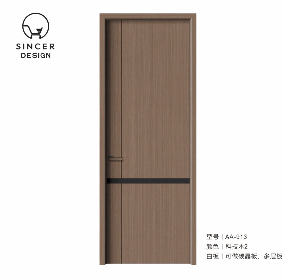 Modern Interior Flat Hollow Wooden Plywood Composite Door