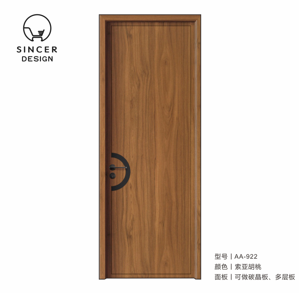 WPC Doors for Room Interior Wooden Modern Solid Design Soundproof Hotel Door Internal