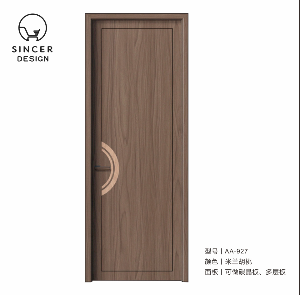 Wholesale Price Modern Design Custom Fire Rated Single Interior Plywood Doors