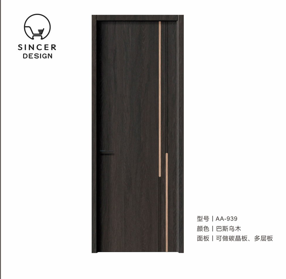 Interior Wood Door Made With Eco-friendly Water-proof Melamine Laminated Door