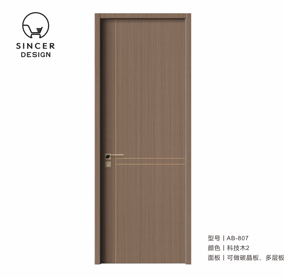 Modern Interior Shaker Wooden Door For Bedroom