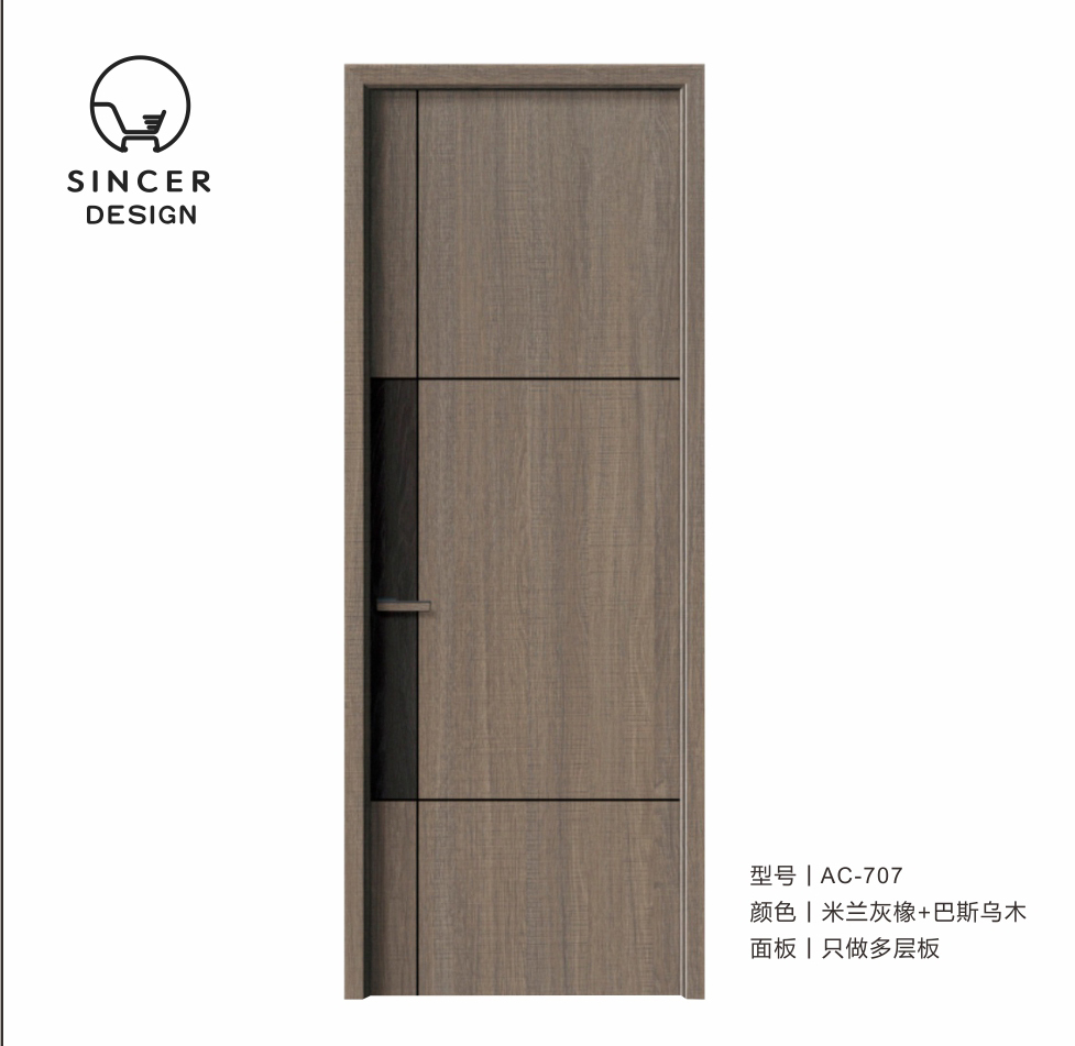 Hot Sale High Quality Interior Wood HDF Plywood Shaker Door For Hotel Projects