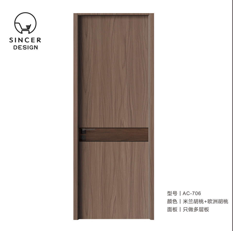 Manufacturer's Price High Quality Internal Soundproof Interior Wood Door For Apartment