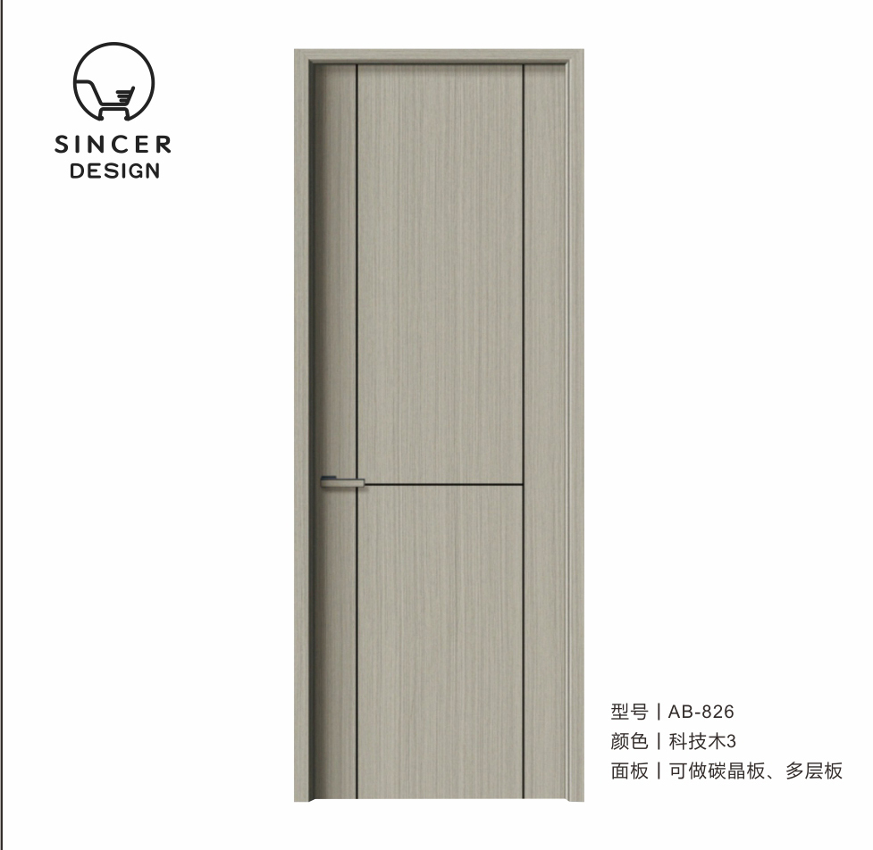 Best Design Cheaper Price Carbon Crystal Wooden Door For Home Can Be Waterproof