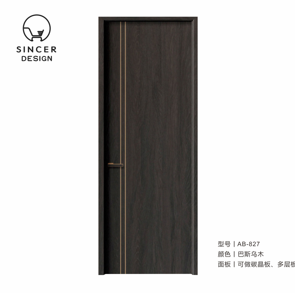 Best Price For Fashion Style Carbon Crystal Wooden Door For Interior And Home