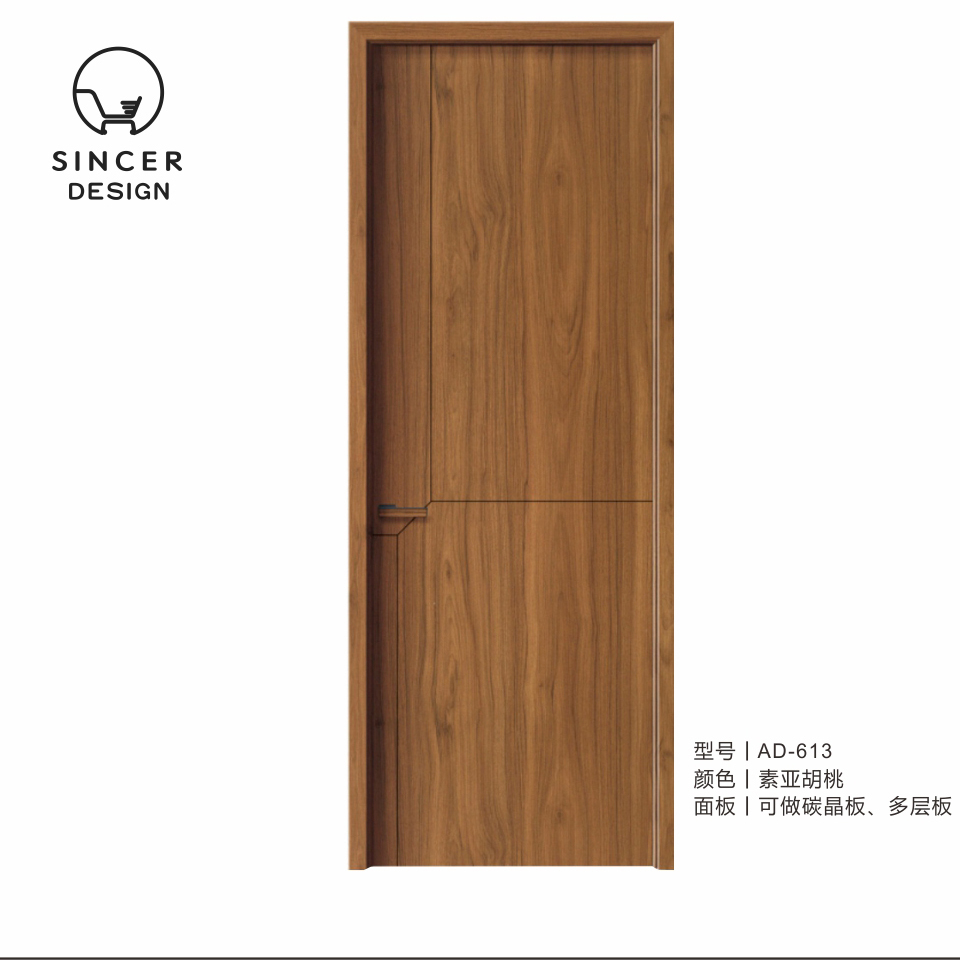 Good Quality Carbon Crystal Wooden Door For Hotel Wholesale