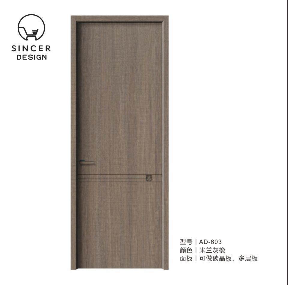 Modern Design Color Carbon Crystal Wooden Door For Villa And Hotel Can Be Customize