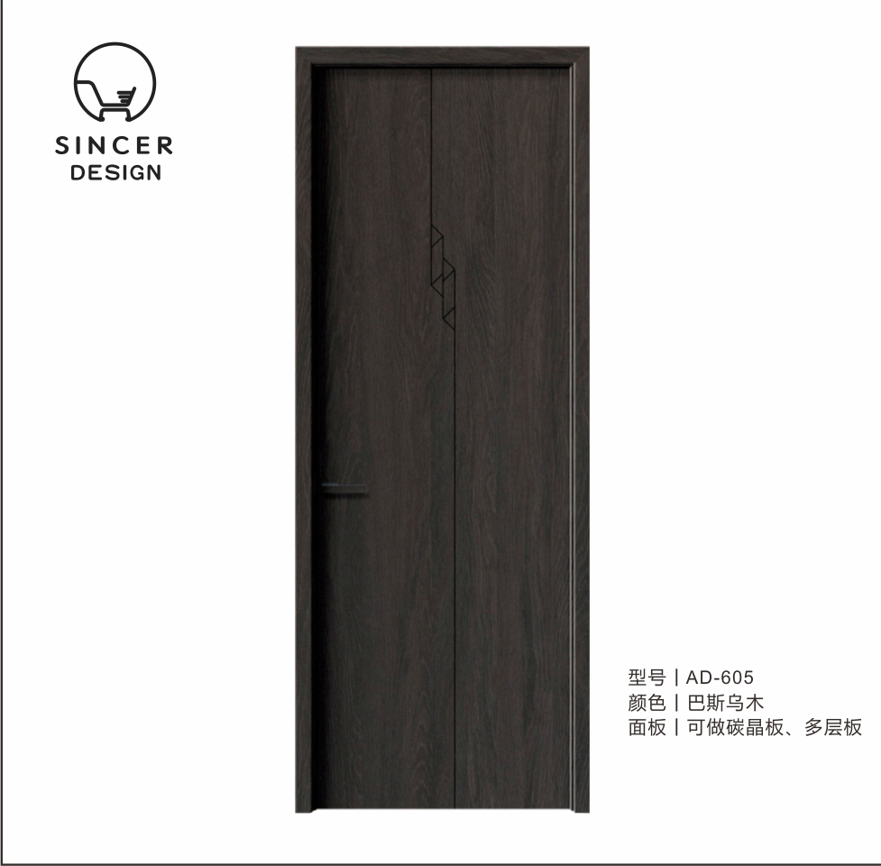 Hot Sale Carbon Crystal Wooden Door For Home And Hotel Can Be Customize Cheaper Price