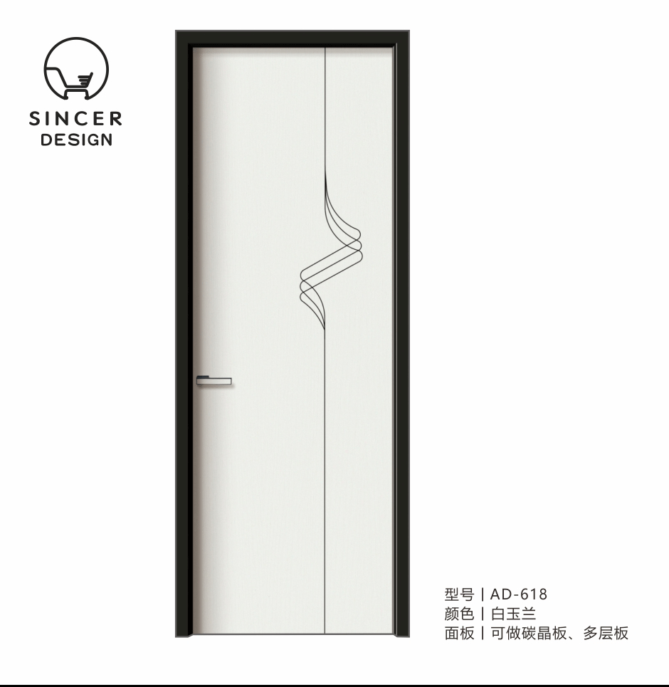 American Style Solid Wood Door Simple Design For Interior Door Villa Entrance Door Walnut wood Wholesale