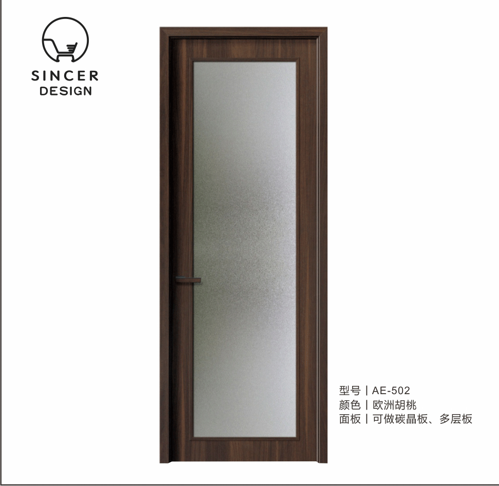 High Quality Villa Entry Door Glass Insert Solid Wood Door Front Door