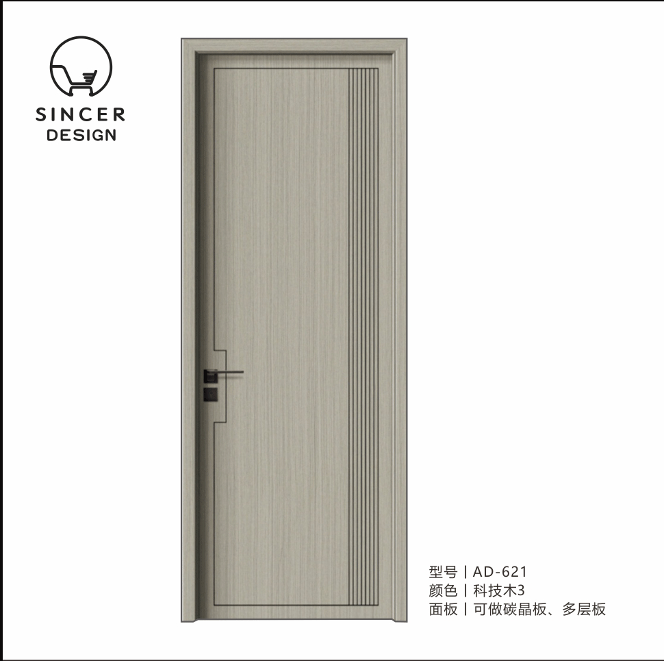 Latest Design Wooden Interior Room Door Wood Solid