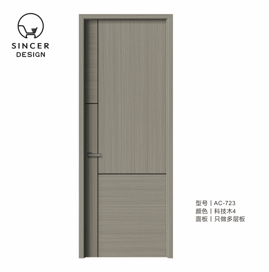 Nice Quality House Doors Apartment Veneer Solid Door Wood Door Frame