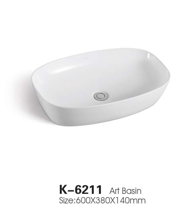 Luxury Bathroom Wash Hand Basin Art Wall-hung Sink Solid Surface White Artificial Basin