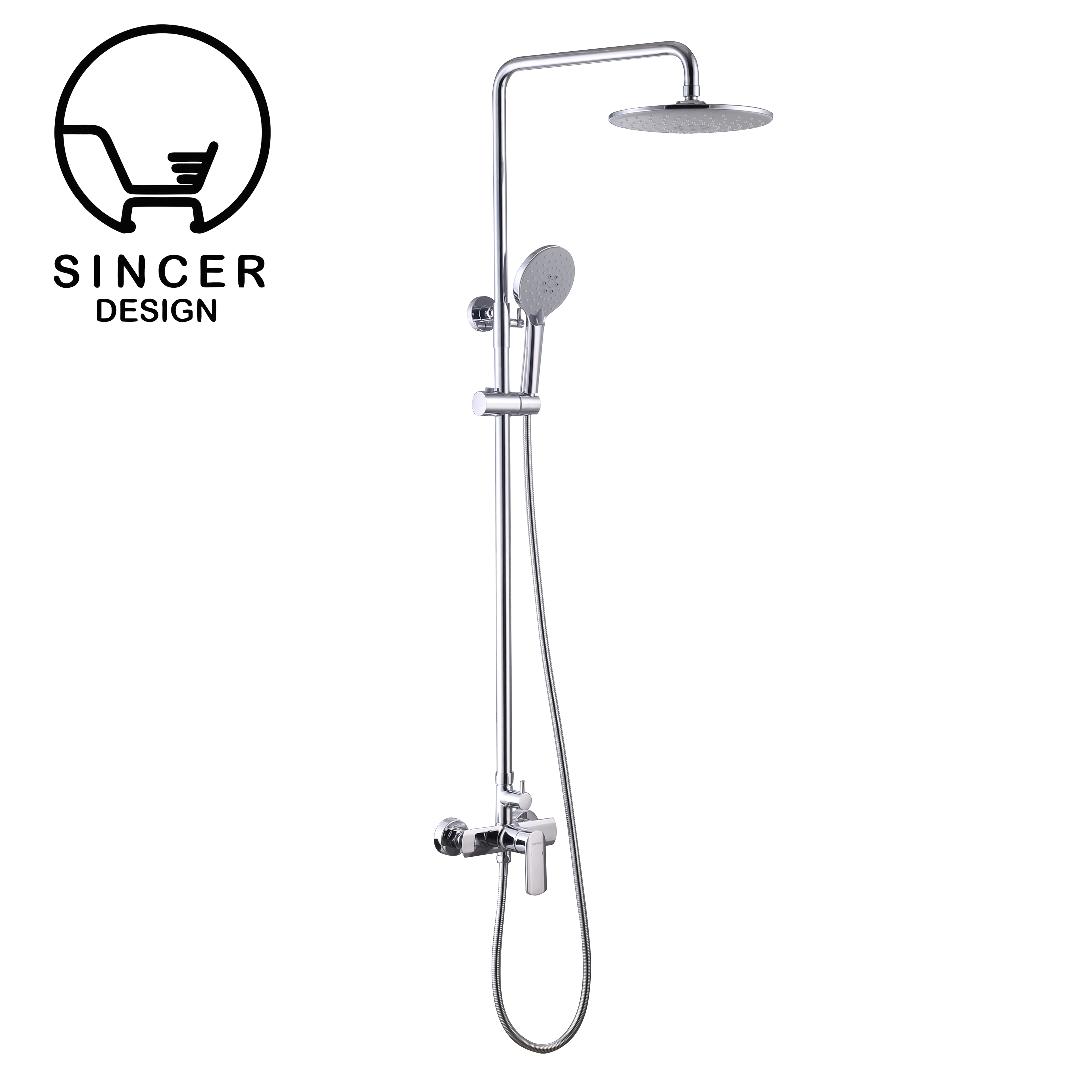 Customized 2way Rain Shower Combination Waterfall Wall Mounted Shower Set Bathroom Shower