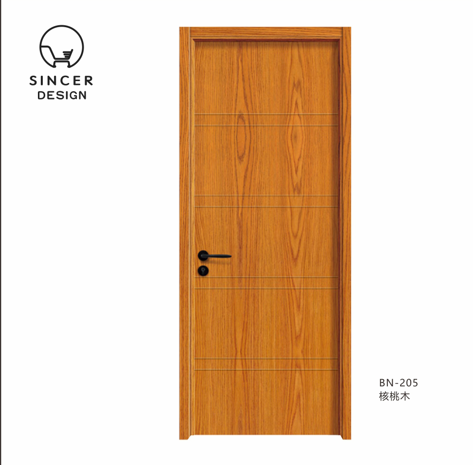 Soundproof House Exterior Doors Folding Door MDF Solid Wood Doors