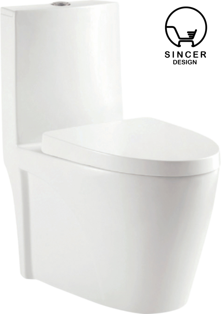Modern China Water Closet One Piece S-trap Floor Mounted Toilet Bowl Bathroom WC Toilets