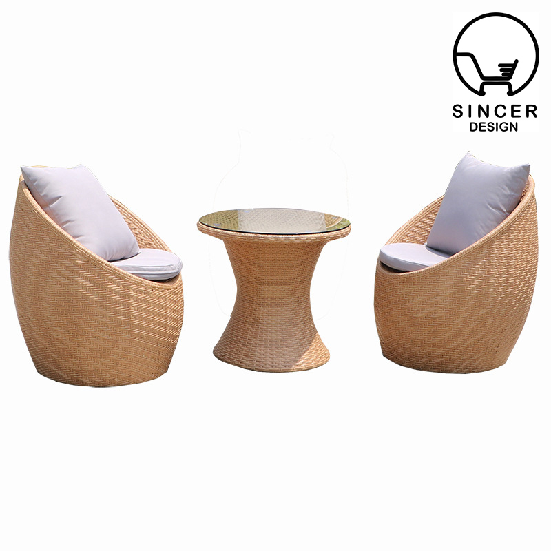 Modern Simple Indoor Leisure Rattan Chair Set Balcony Rattan Tables And Chairs Outdoor Furniture Tea Chair