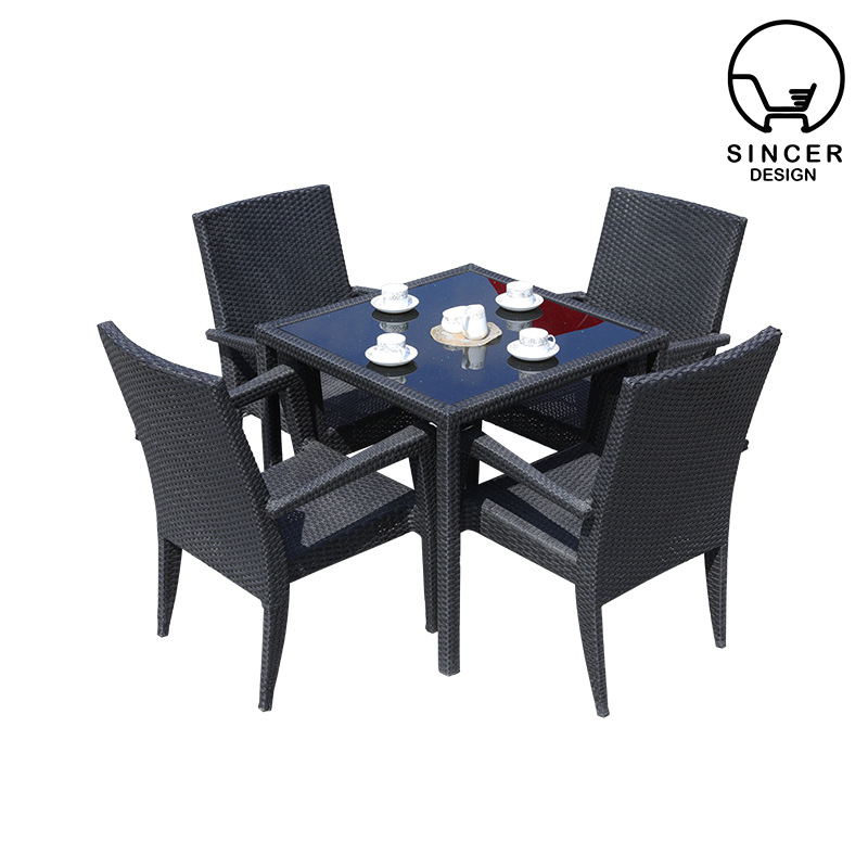Furniture Patio Outdoor Garden Dining Set Outdoor Rattan Dining Set Modern Patio Furniture