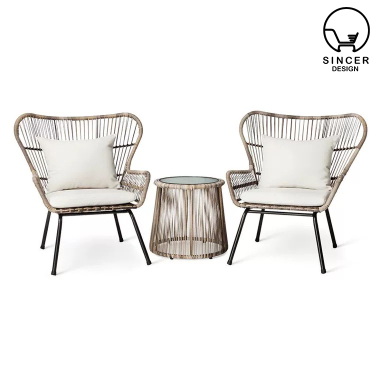 Modern Luxury Rattan Dining Set Patio Outdoor Rattan Furniture Sets Garden Furniture Rattan Sofa