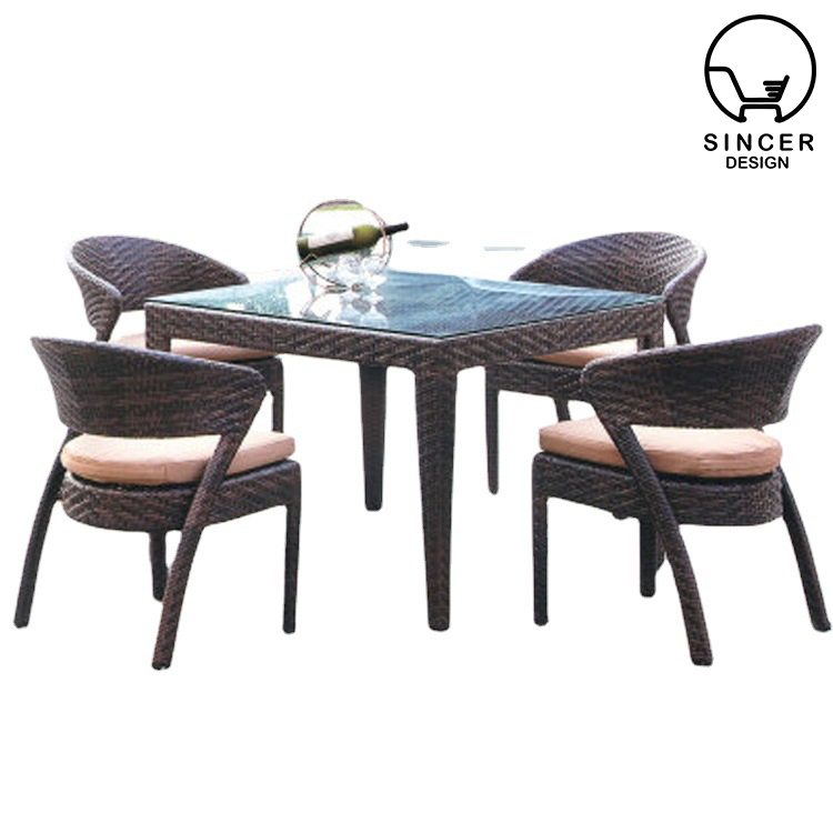 Outdoor Garden Furniture Dining Set Aluminum Garden Dining Table Set