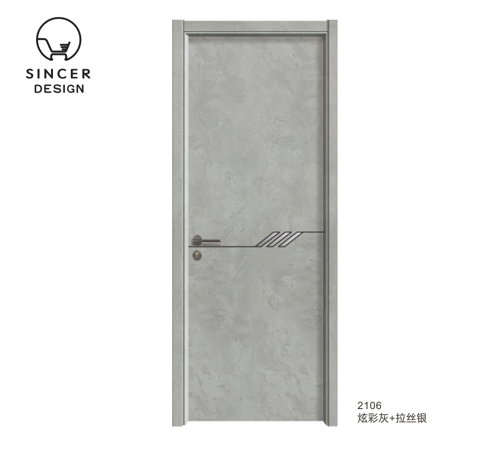 Carbon Crystal Wood Indoor Solid Wood Composite Set Bedroom Unpainted Wooden Door