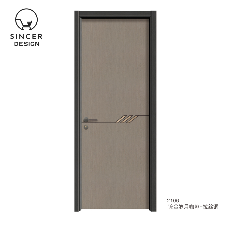 Carbon Crystal Wood Indoor Solid Wood Composite Set Bedroom Unpainted Wooden Door
