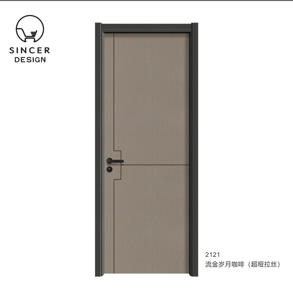 Bedroom Soundproof Flat Door Solid Wood Door Carbon Crystal Zero Paint Ecological Door