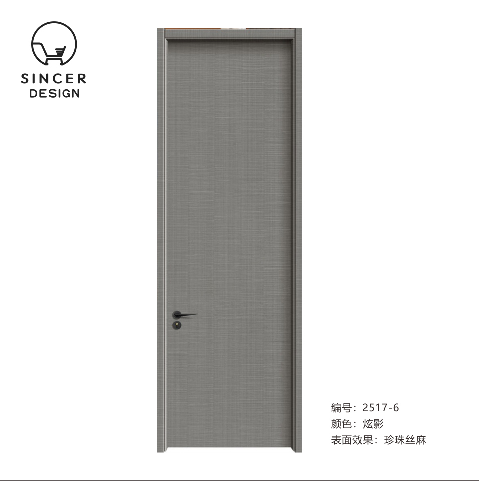 Hot Sales Free Painting Interior Melamine Laminated Wooden Door Carbon Crystal Door Waterproof Door