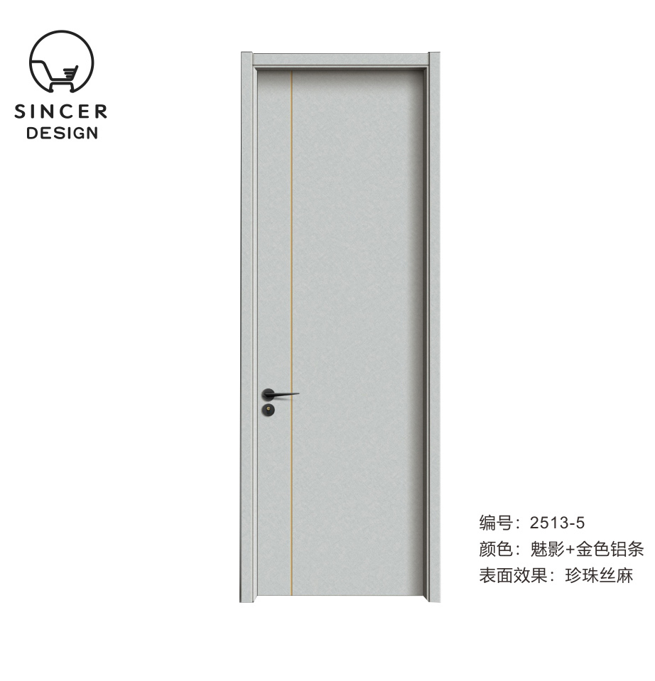 High Quality Modern Interior Water Proof Paint Free Carbon Crystal Fireproof Interior Doors Wooden Door