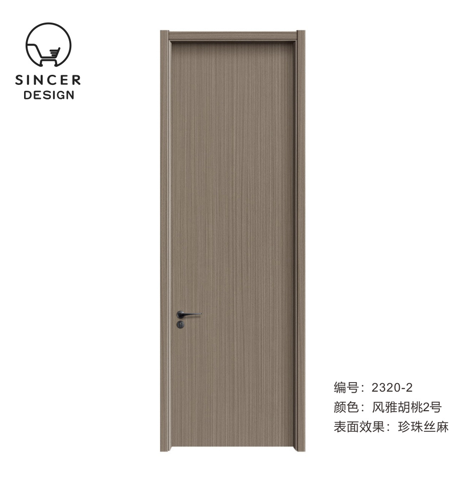 High Quality Indoor Solid Wood Soundproof Door Modern Wooden Door Design Single Open Bedroom Wooden Door