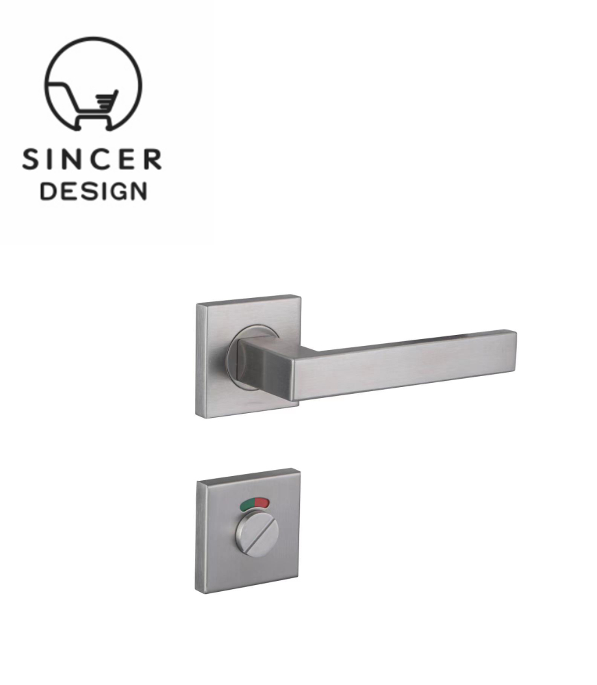 Modern Door Magnetic Lock Luxury Split Door Lock with Handle for Bathroom