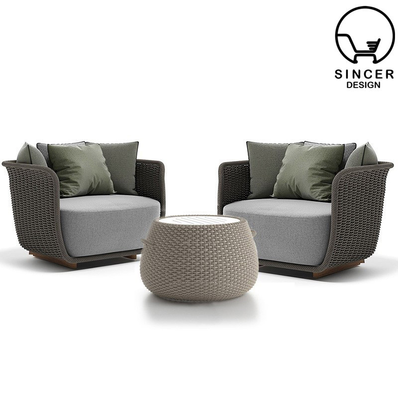 Garden Outdoor Furniture Sets Modern Sofa Waterproof Sectional Sofa Set