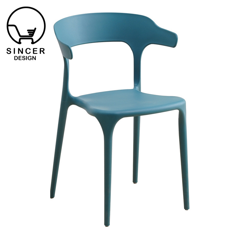 Colorful Outdoor Garden Modern PP Restaurant Cafe Dining Chairs Plastic Chair