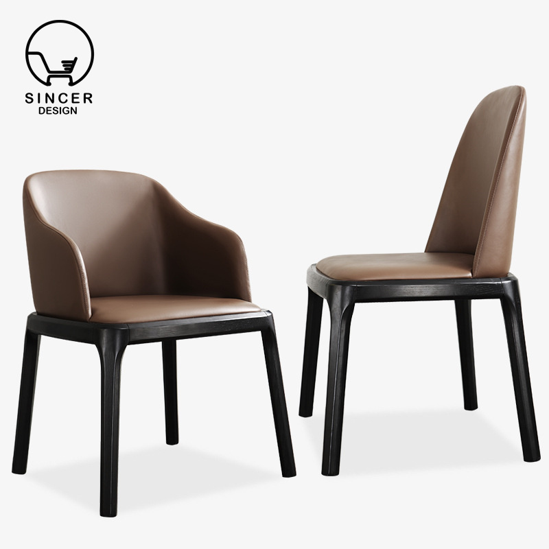 North European Style Dinning Solid Wood Modern Dining Chairs Restaurant Chairs
