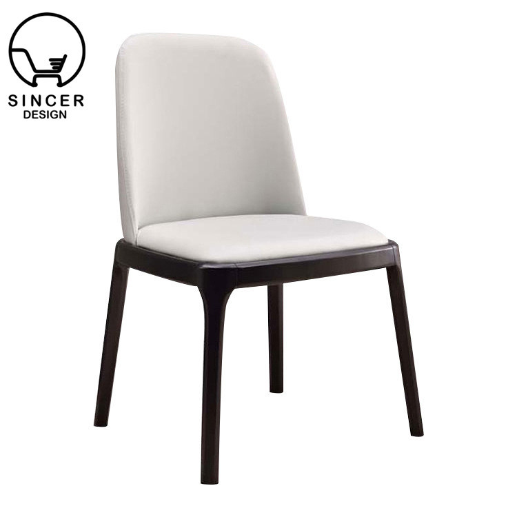 Modern Home Furniture High Quality PU Leather Solid Wooden Chair Comfortable Dining Chairs