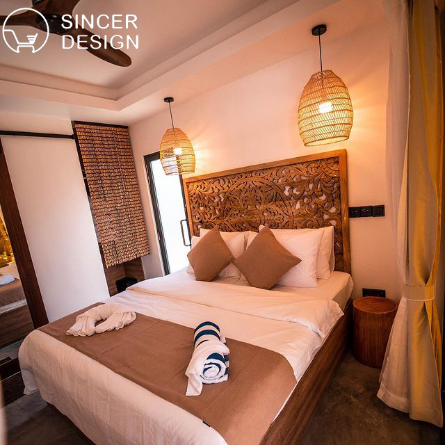 Custom Made Hotel Indoor Furniture Guest House Furniture Bedroom Set