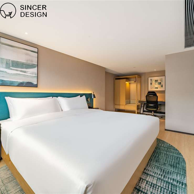 Wholesale Newest Luxury Bedroom Hotel Furniture Customized Size Genuine Leather Bed Set