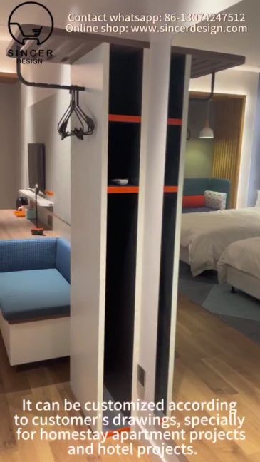 2023 All About Interior Design Guestroom Customized Indoor Furniture Wood Hotel Star Project Bedroom Set