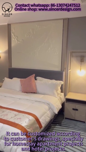 Custom Made Luxury Modern 3 4 5 Star Hotel Apartment Bedroom Bed Hotel Room Furniture Set