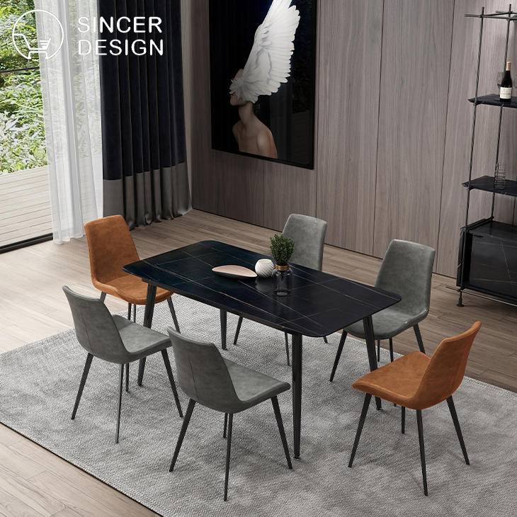 Modern Home Furniture 10 pcs Package Including Living Room Sofa Coffee Table Dining Room Table and Bedroom Bed Bedside Table Mattress