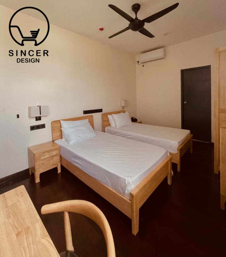 All Interior Design Styles Guestroom MDF Melamine Wooden Furniture Wood Hotel Star Project Bedroom Set