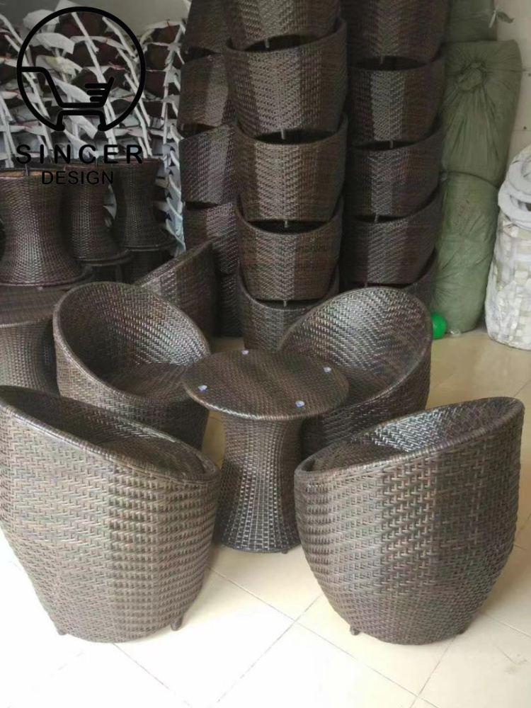 Modern Simple Indoor Leisure Rattan Chair Set Balcony Rattan Tables And Chairs Outdoor Furniture Tea Chair