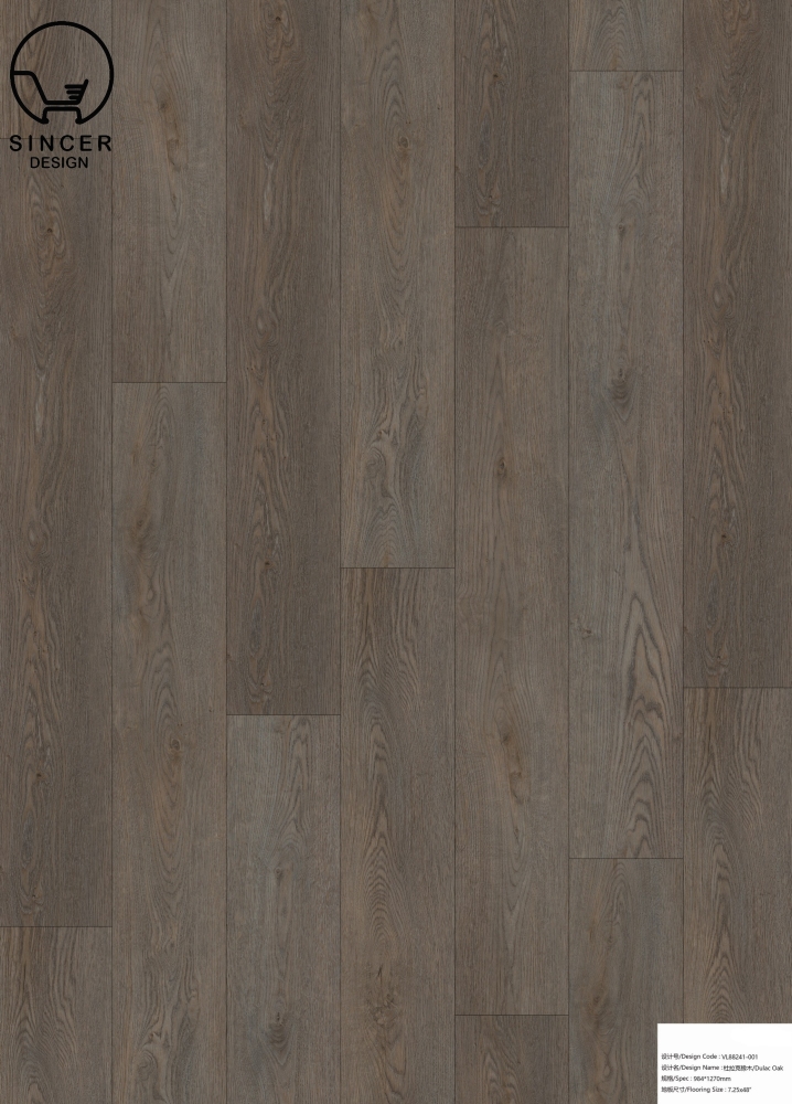 Free Sample Cheap Grey Porcelain Tiles Parquet LTV Vinyl Fake Wood Click Flooring for Gym