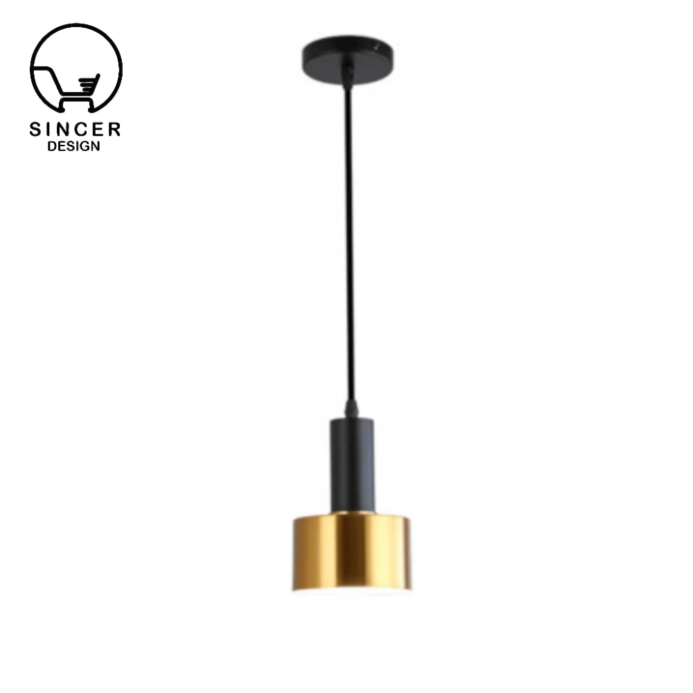 Home Decorative Modern Minimalist Living Room Hotel Circle Wrought Iron Hanging Pendant Light