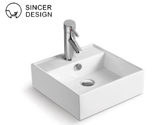 Customized Mounting Above Bathroom Cabinet Vanity Basin White Ceramic Wash Basin