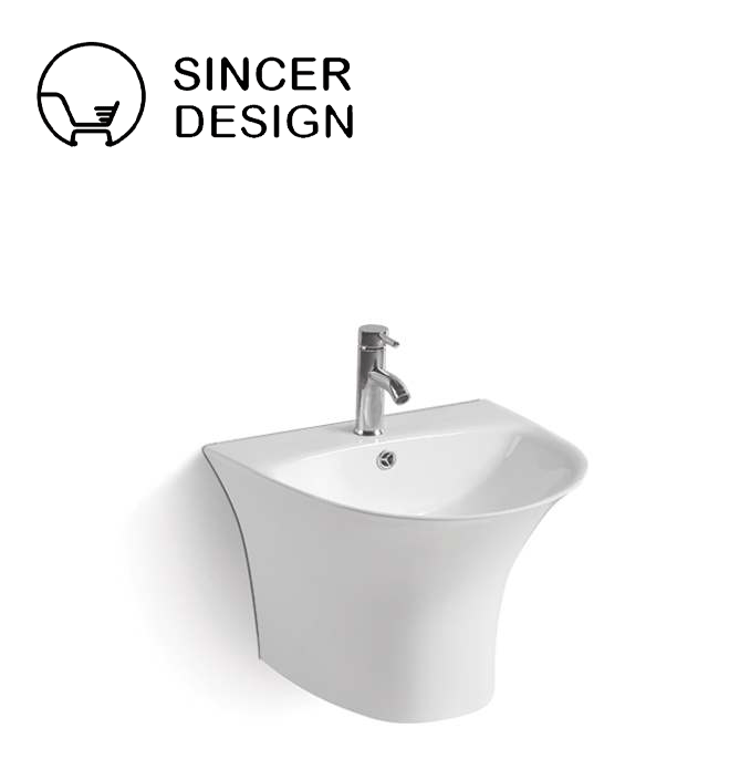 Customized Wall-hung Bathroom Cabinet Vanity Basin Ceramic Wash Basin