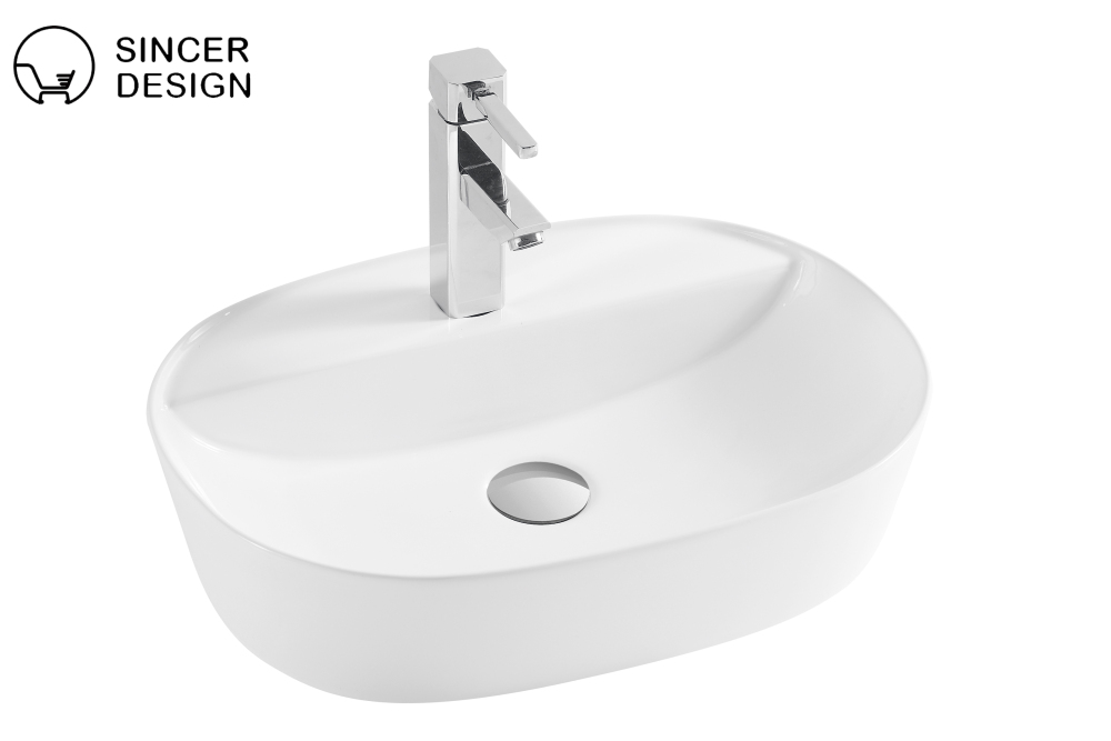 Good Price Ceramic Basin Solid Surface Above Counter Bathroom Sink Wash Basin
