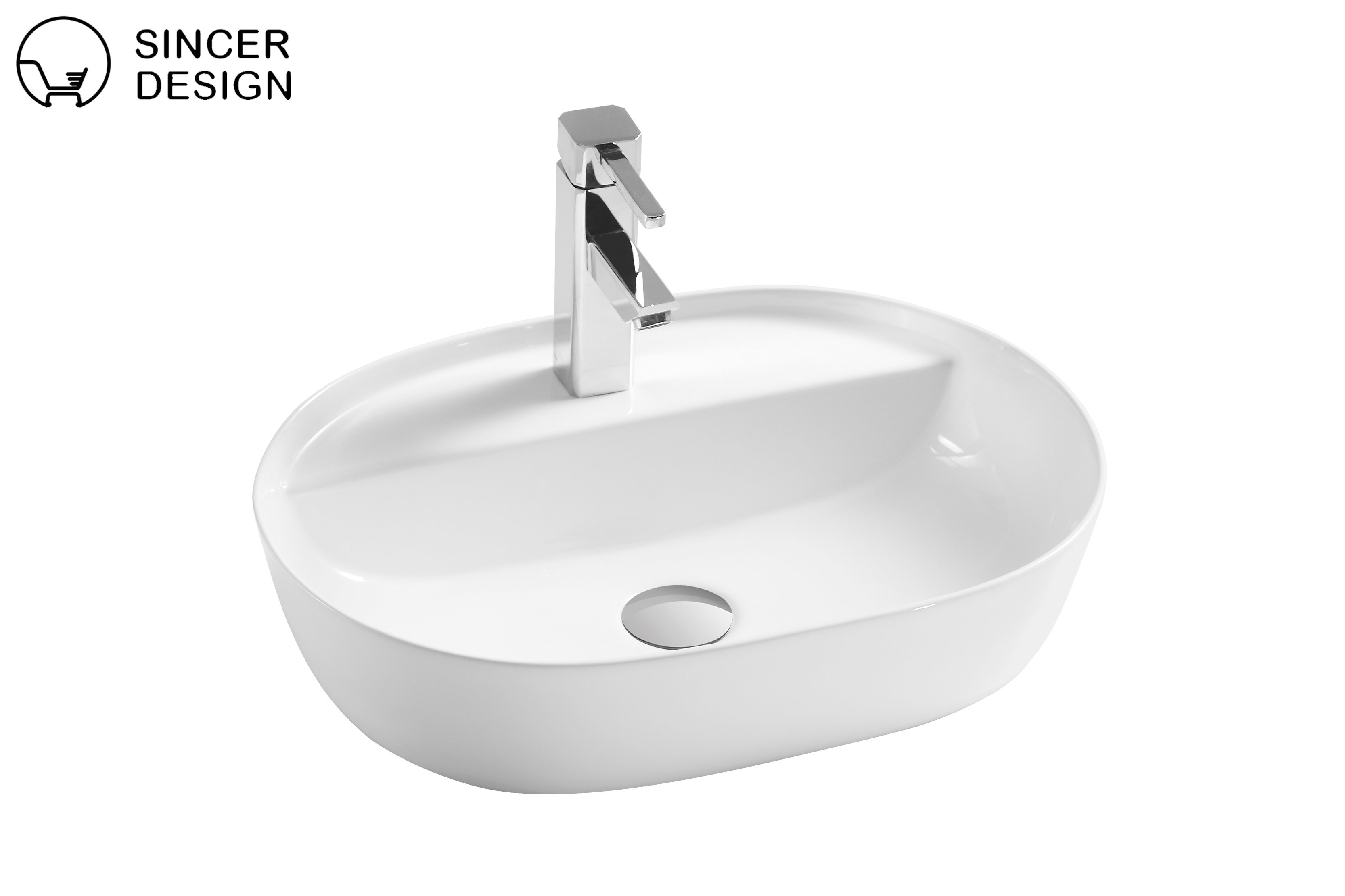 Good Price Ceramic Basin Solid Surface Above Counter Bathroom Sink Wash