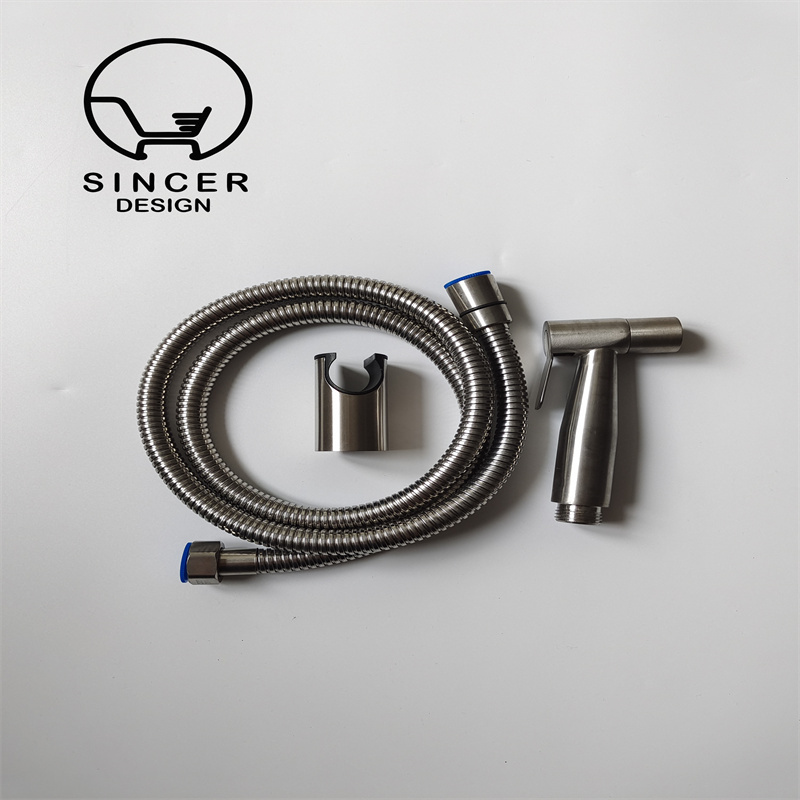 Bathroom Women personal Cleaner Hygiene Spray Stainless Steel Toilet Bidet Sprayer Handheld Cloth Diaper Sprayer with Hose