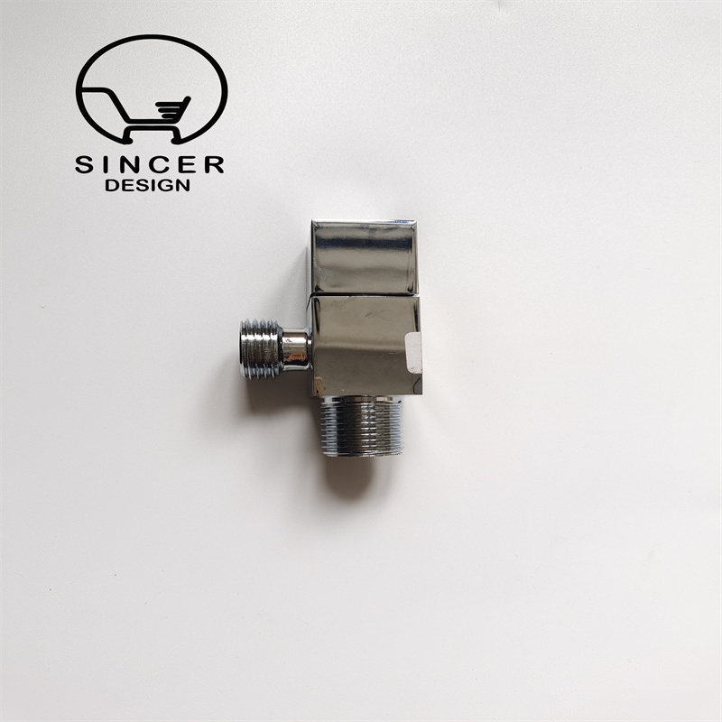Toilet Inlet Three-Way Brass Angle Globe Valve Bathroom Accessories Brass Angle Valve
